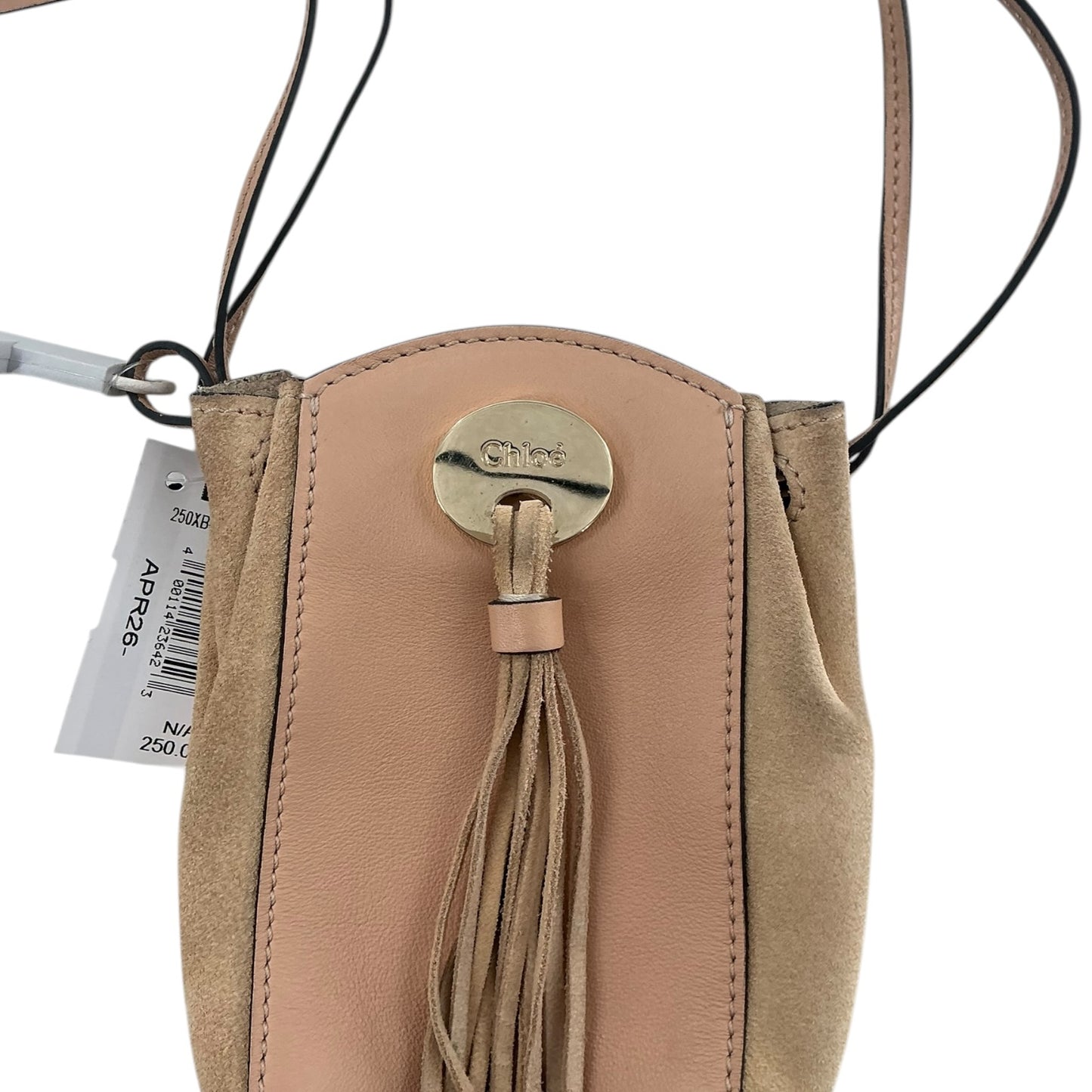 Chloé Beige Leather and Suede Mini Sac Fringe Shoulder Bag