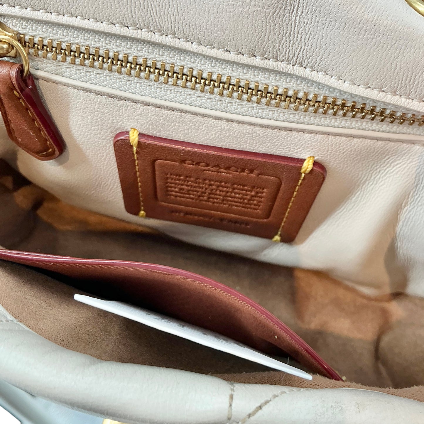 COACH Pillow Madison Shoulder Bag 18 With Quilting in Chalk