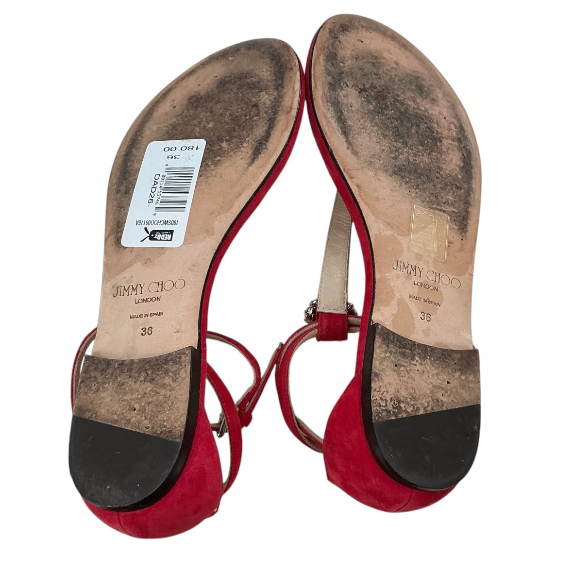 Jimmy Choo Afia Crystal-Embellished Suede Flat Sandals