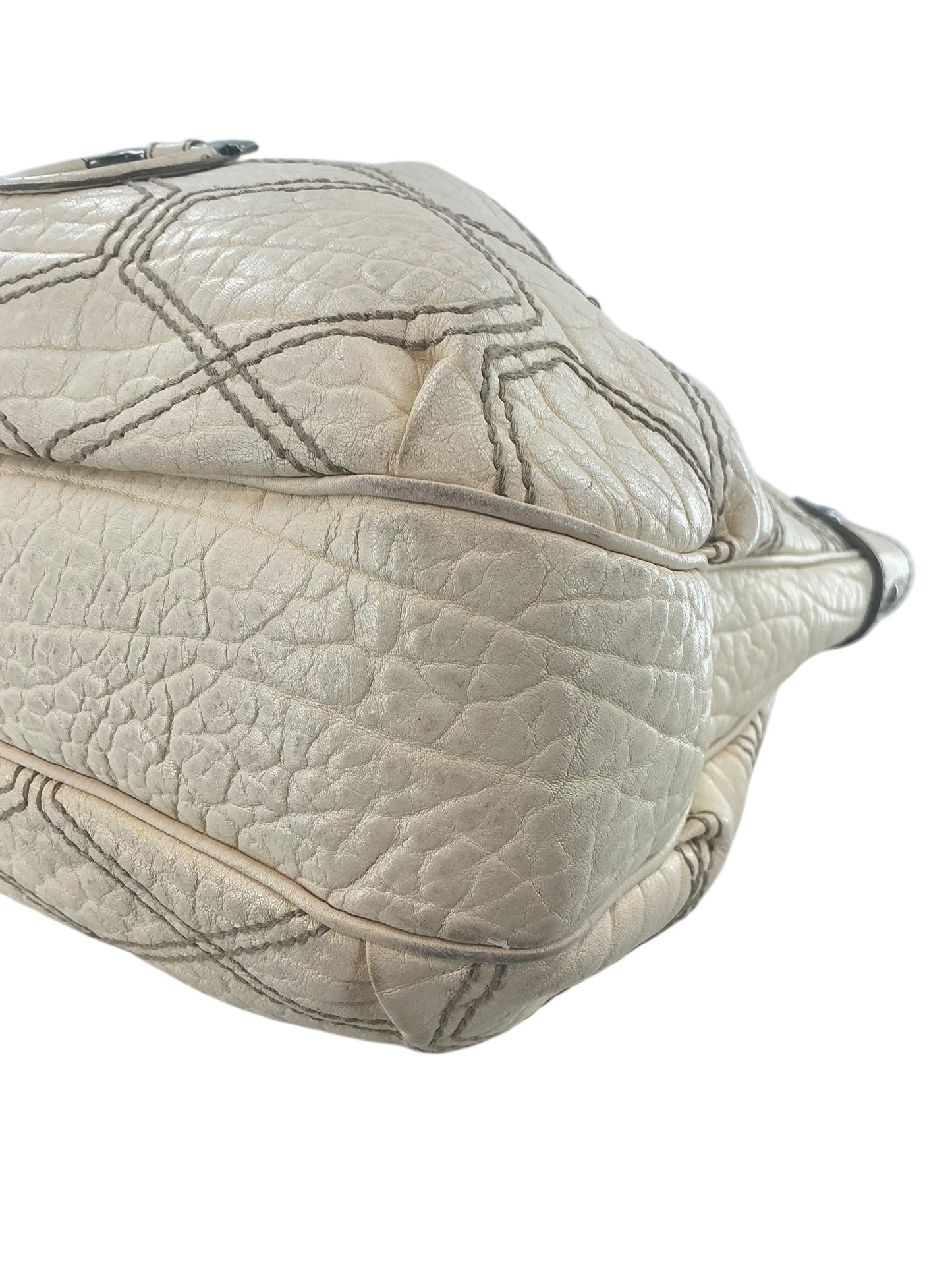 Ferragamo Gancini Leather Stitch Shoulder Bag