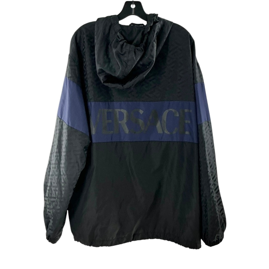 Versace Men’s La Greca Panelled Hooded Windbreaker Jacket