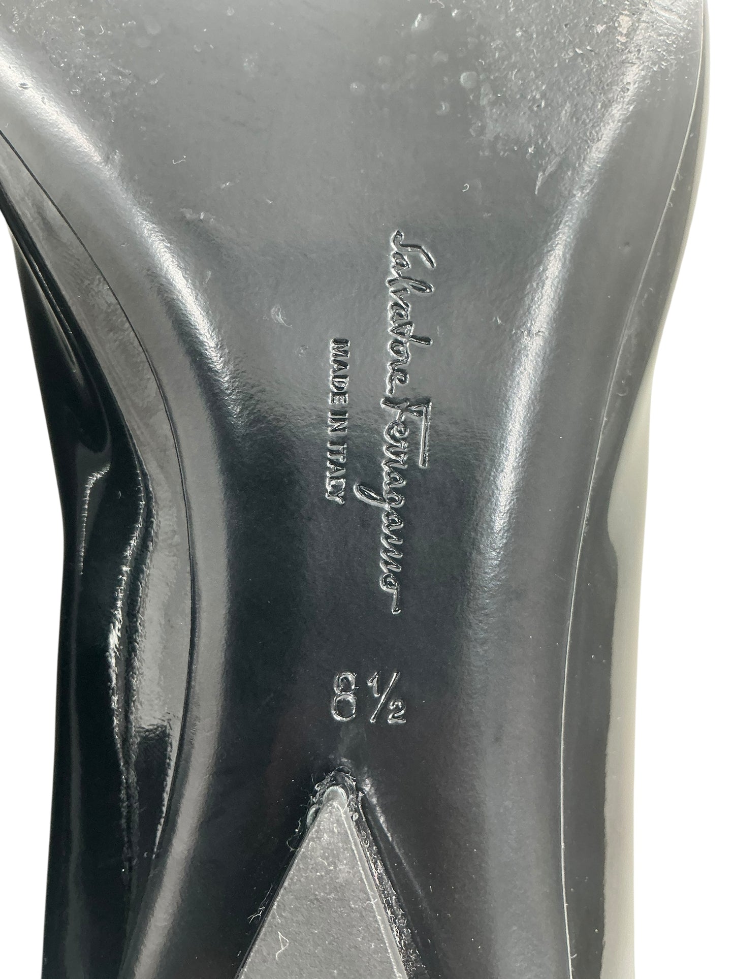 Salvatore Ferragamo Patent Bow Ballet Flat