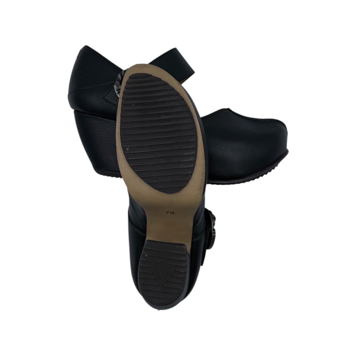John Fluevog Black Leather Mary Janes