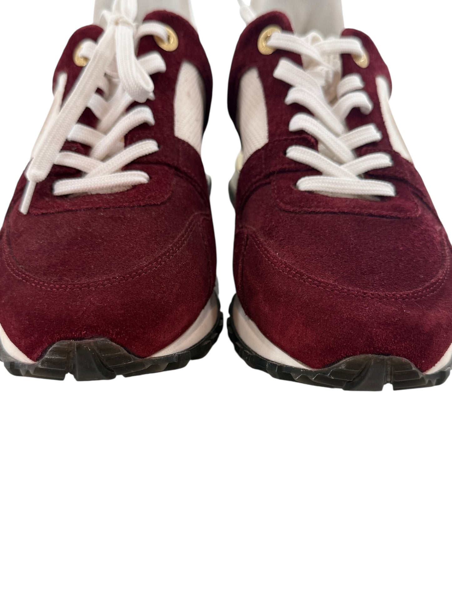 Louis Vuitton Suede Runaway Sneaker in Burgundy