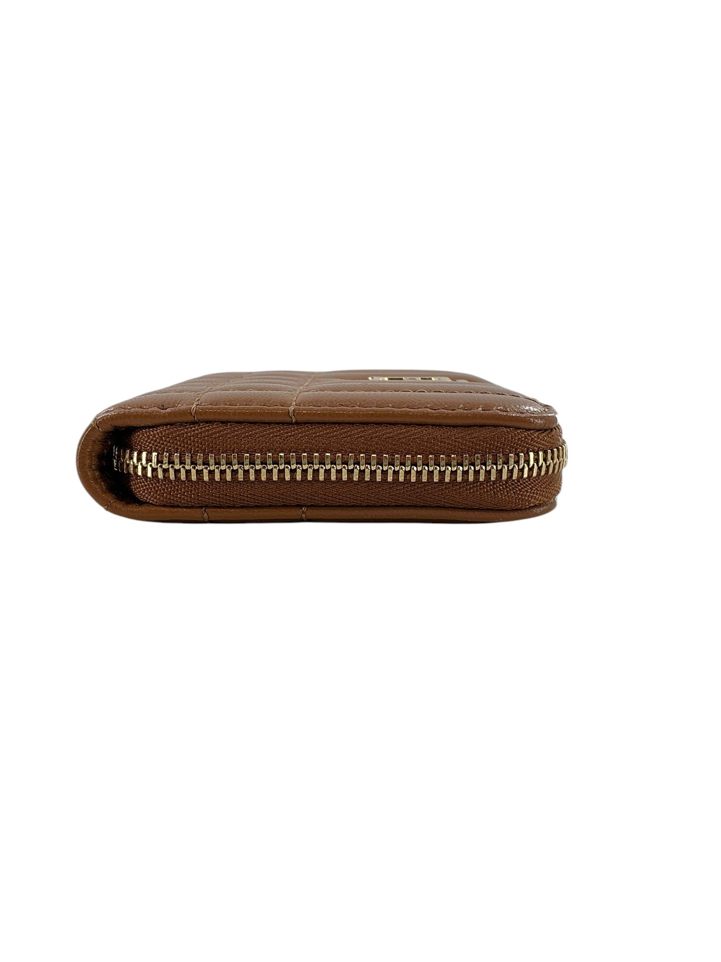 Burberry Leather Zip Around Wallet