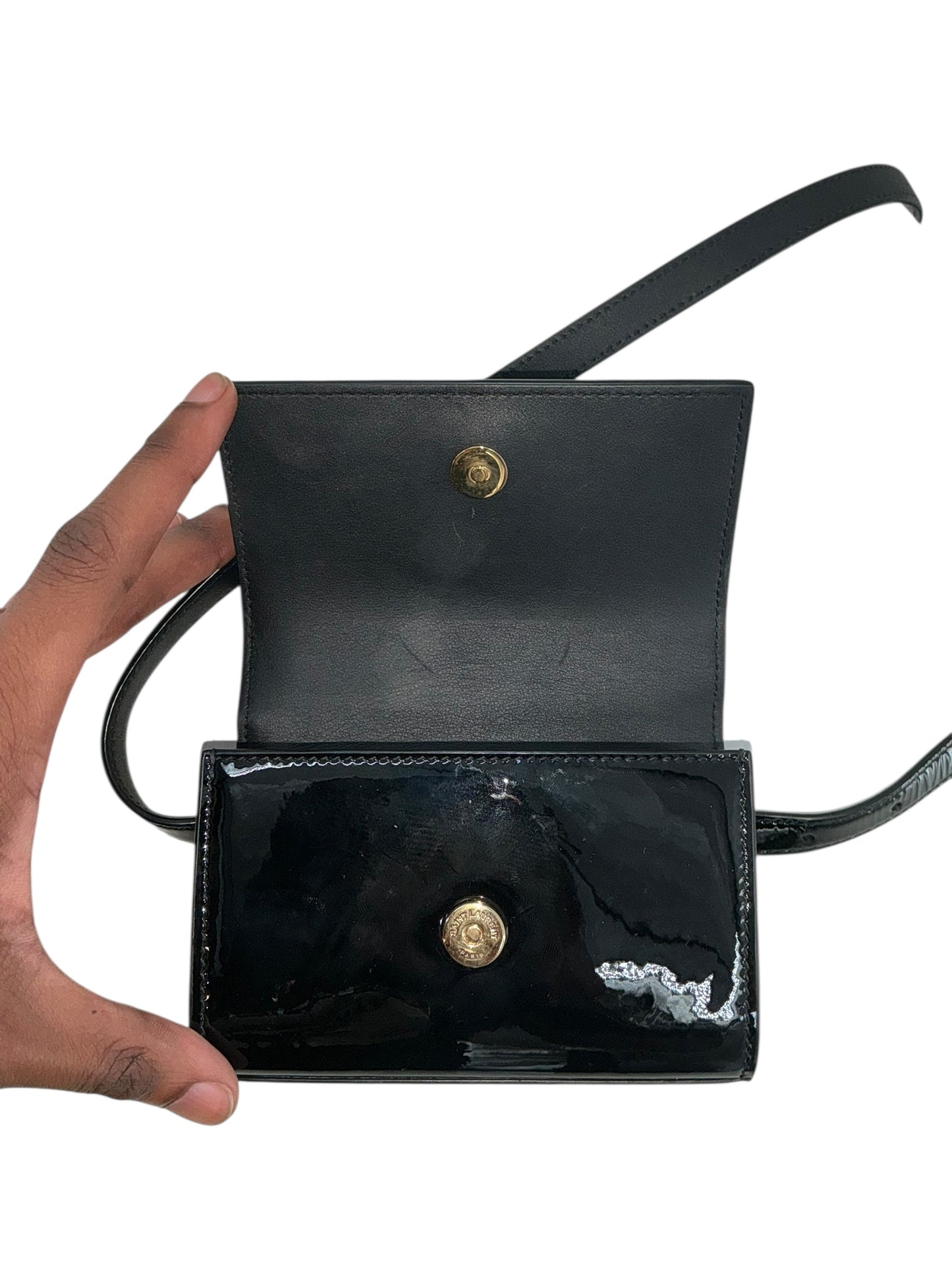 YSL Monogram Patent Kate Belt Bag