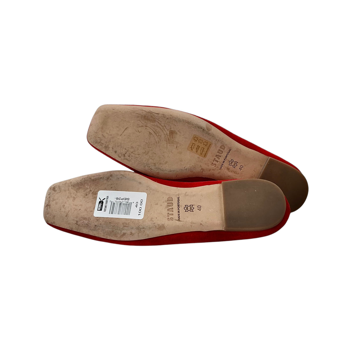 STAUD Becks Soft Suede Square Toe Loafers