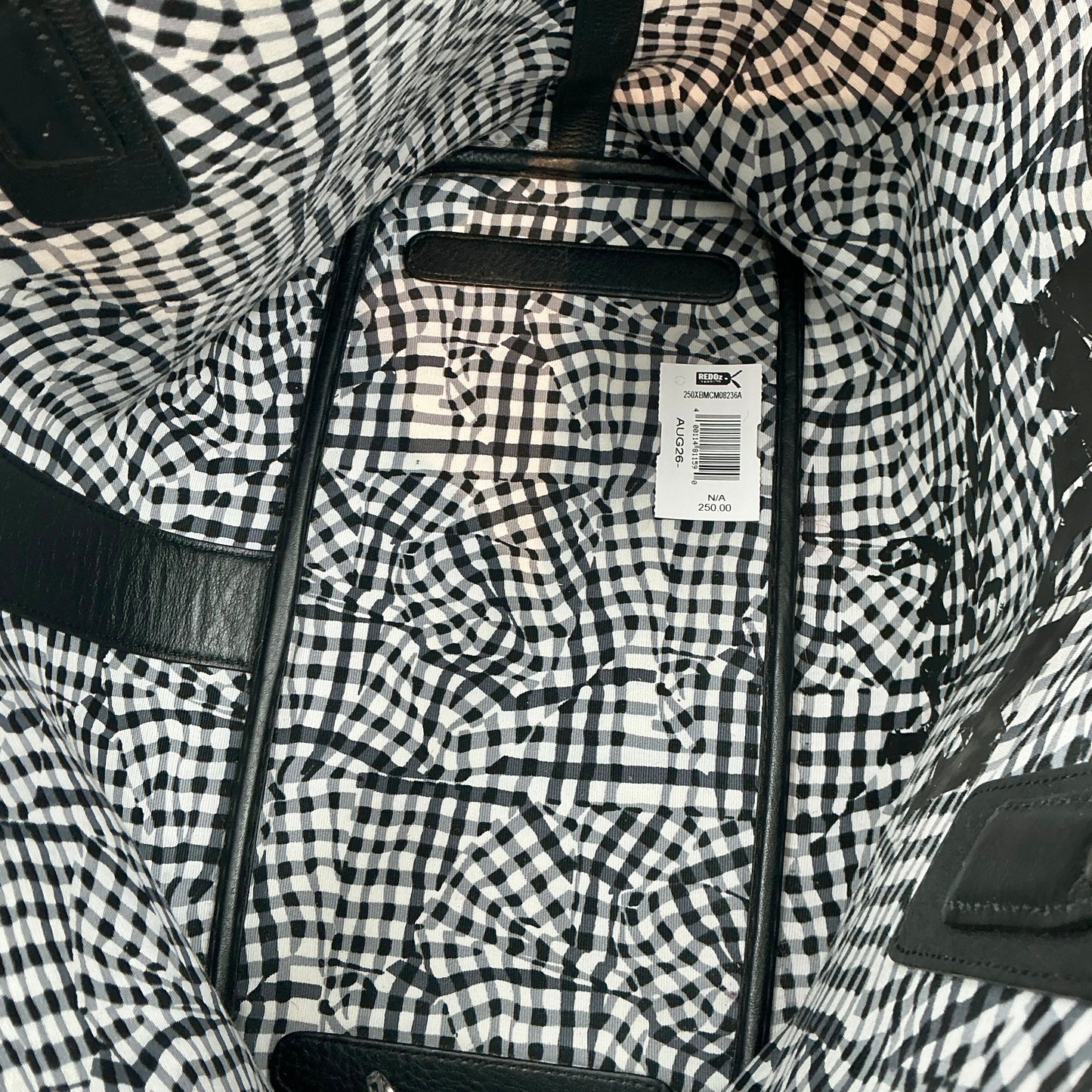 MCM Large Liz Reversible Tote Bag Black Visetos Monogram Canvas with Silver Hardware