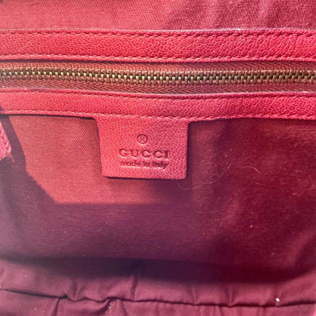 Gucci Vintage Tom Ford Era Burgundy Calfskin Studded Blondie Small Hobo Bag
