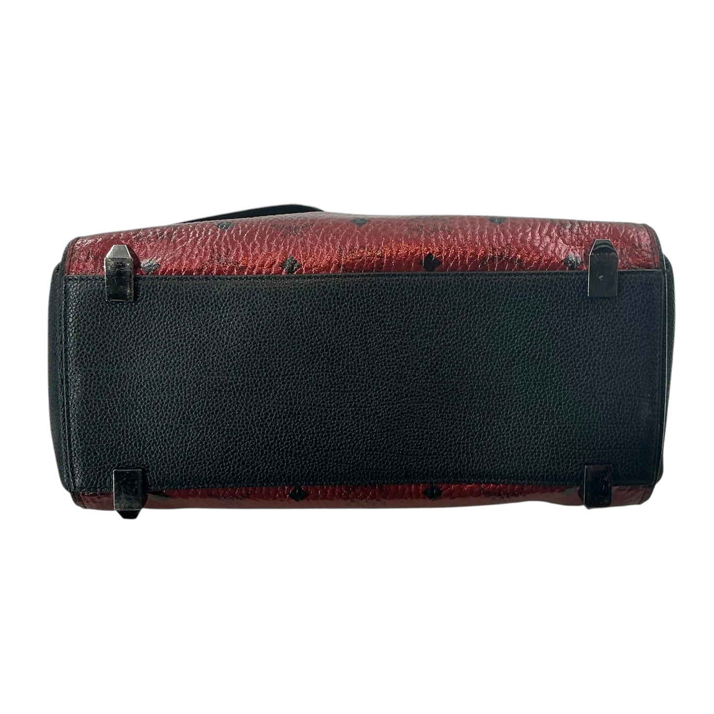 MCM Visetos Corina Medium Metallic Shoulder Bag - Scooter Red