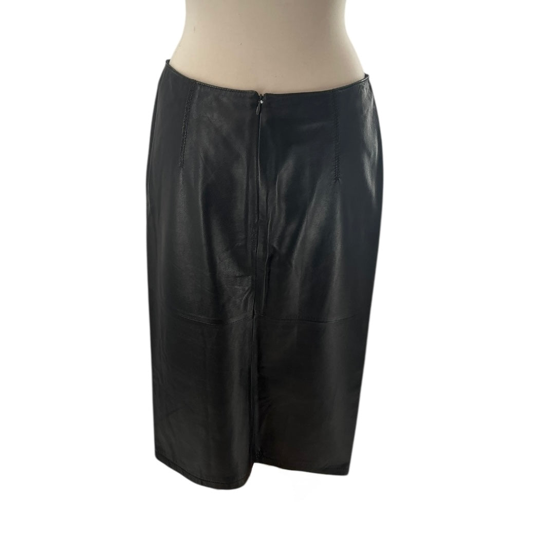 Armani Collezioni Brown Leather Skirt