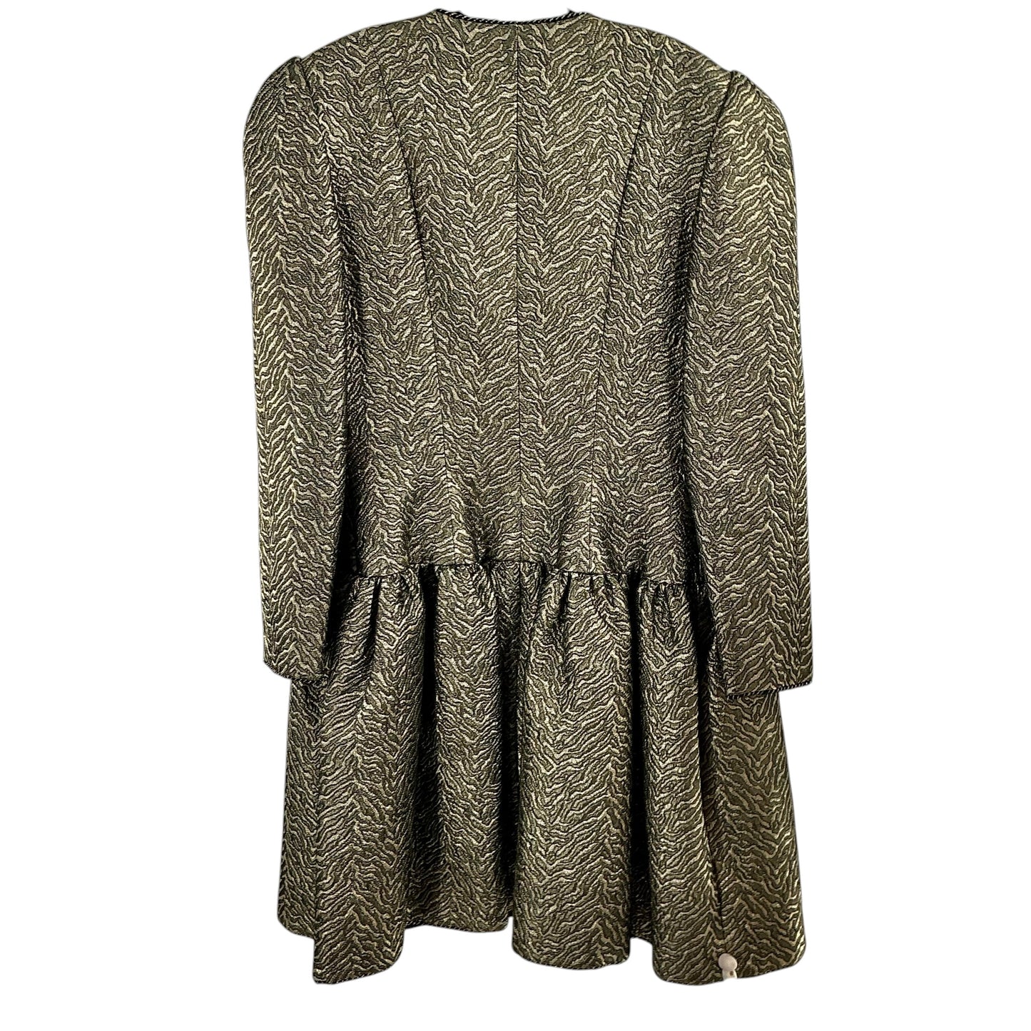 Oscar de la Renta Gold Brocade Metallic Dress Coat