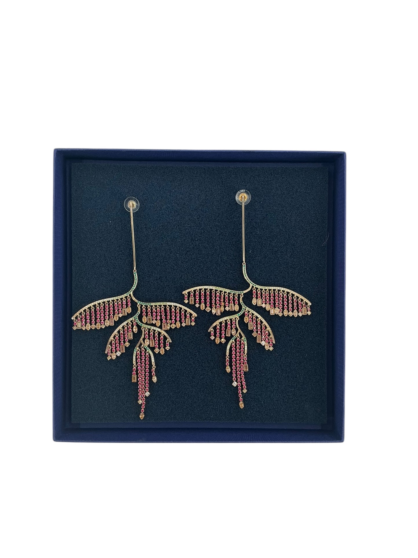 Swarovski Tropical Leaf Earrings