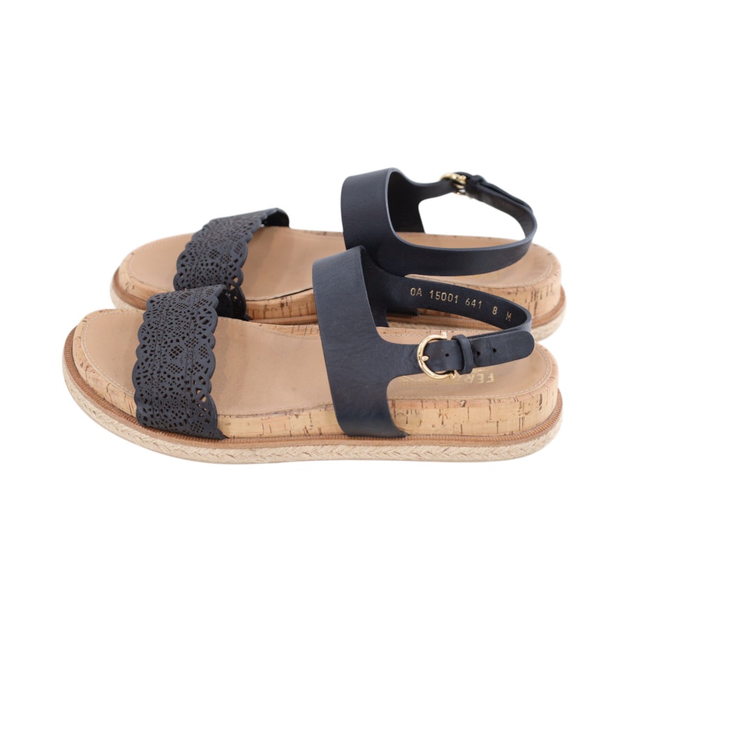 Ferragamo Black and Brown Sandals