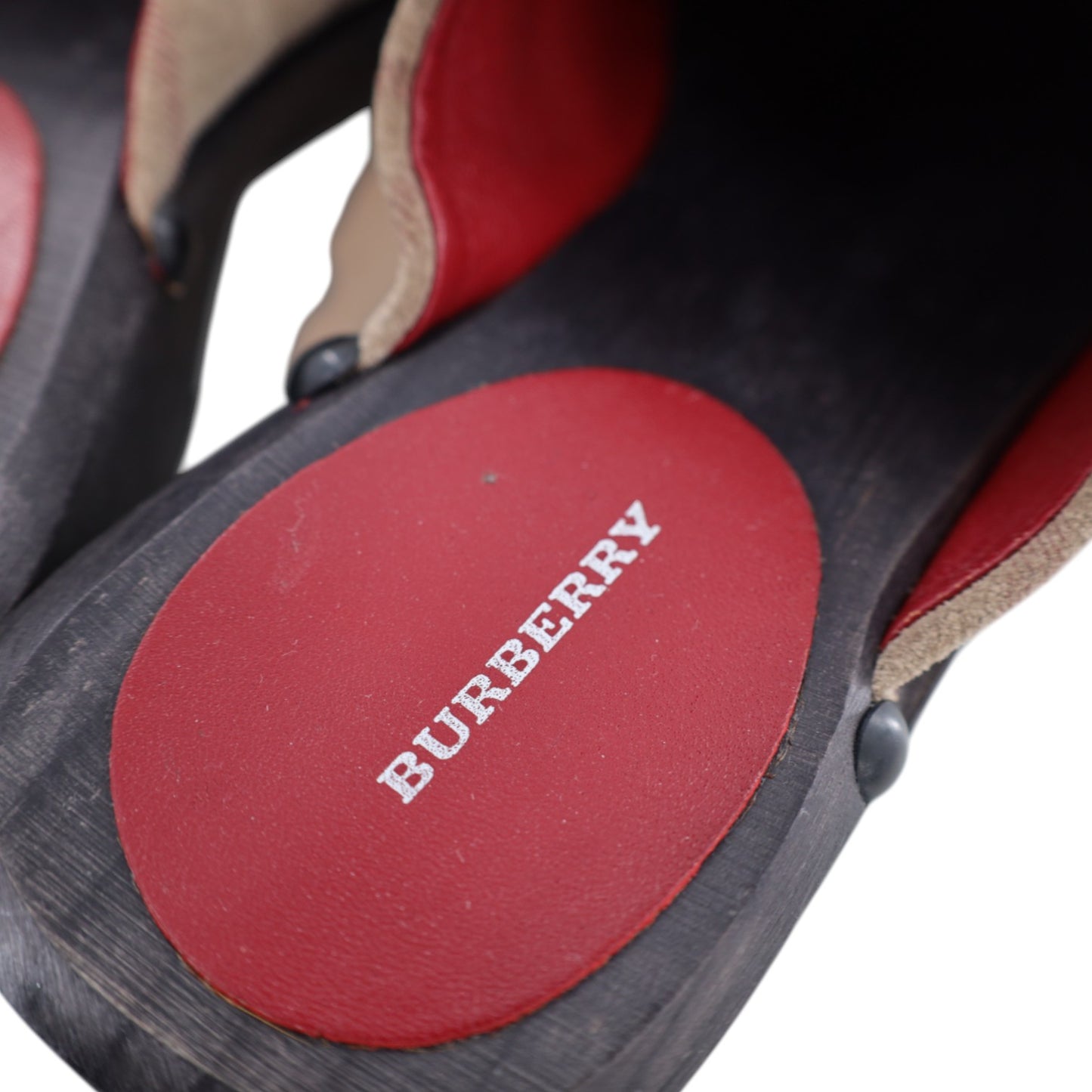 Burberry Nova Check Suede Mules