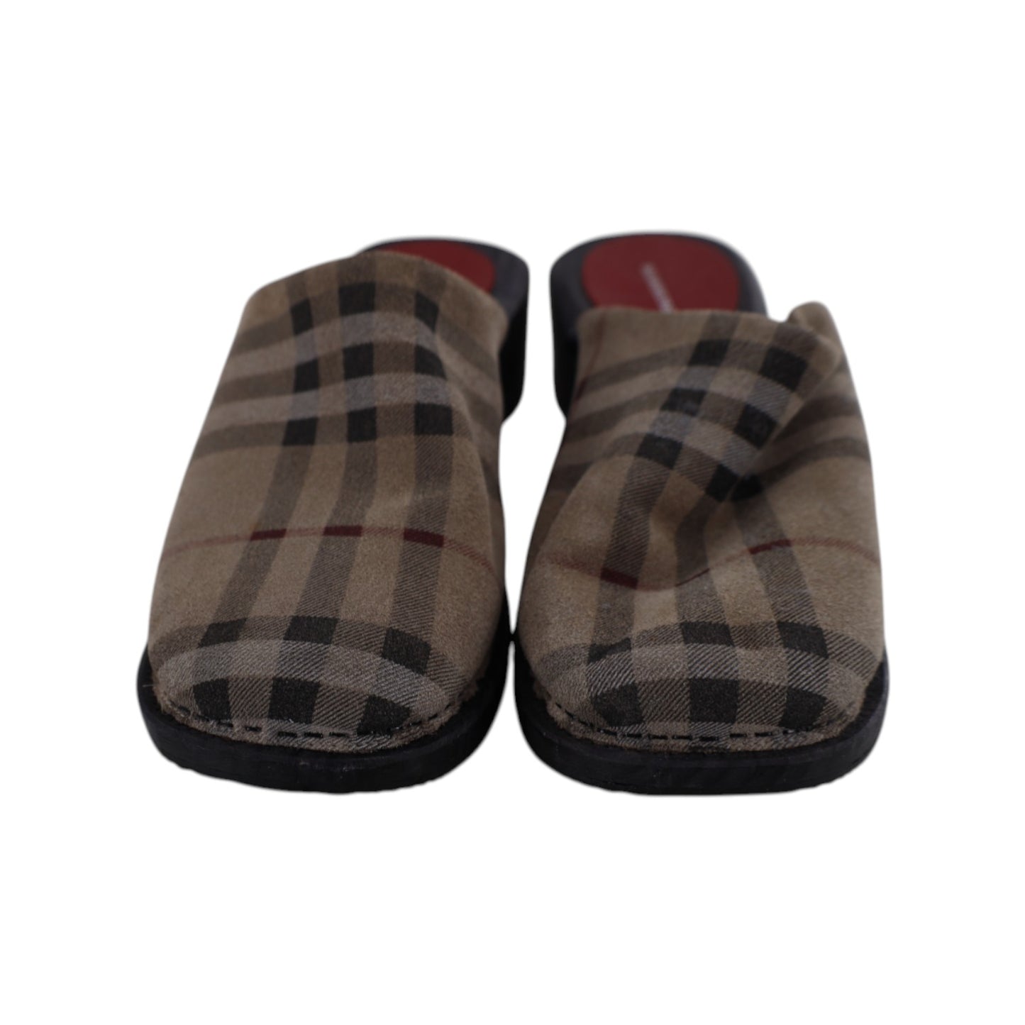 Burberry Nova Check Suede Mules