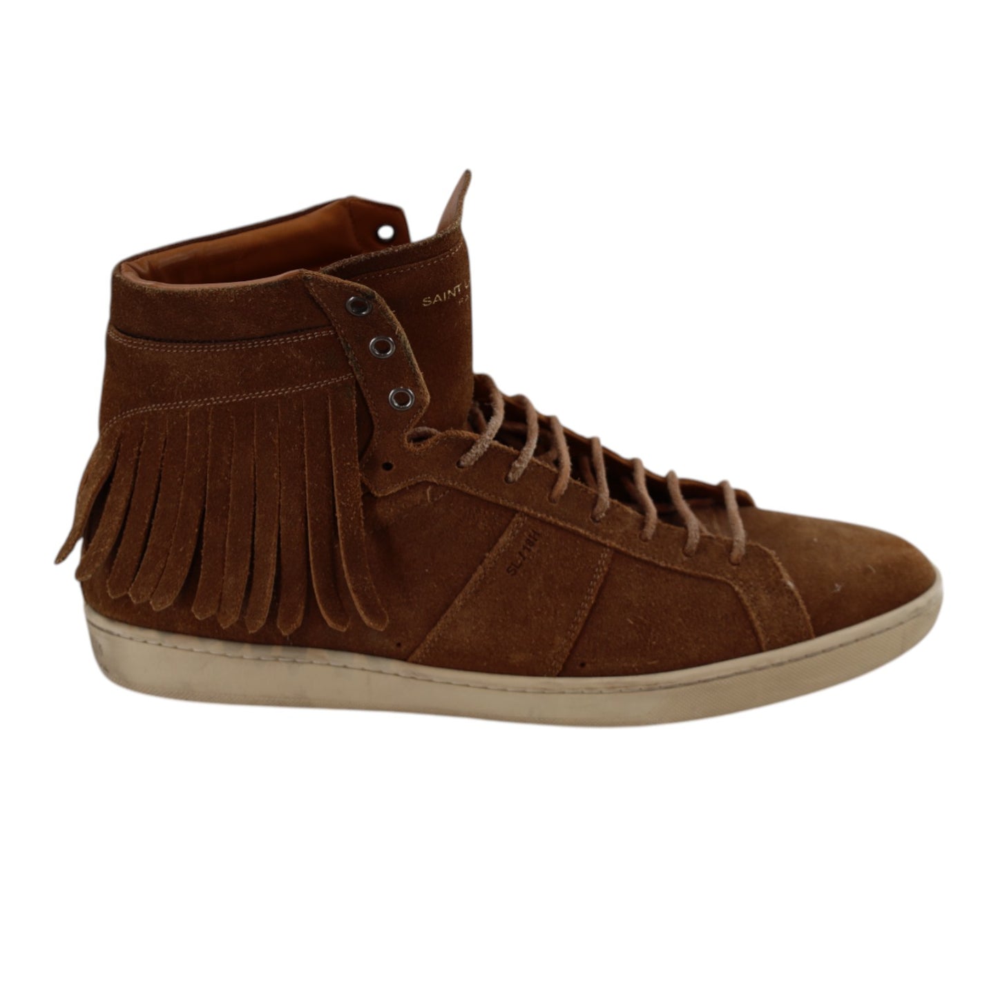 Saint Laurent Fringe Trim Sneakers