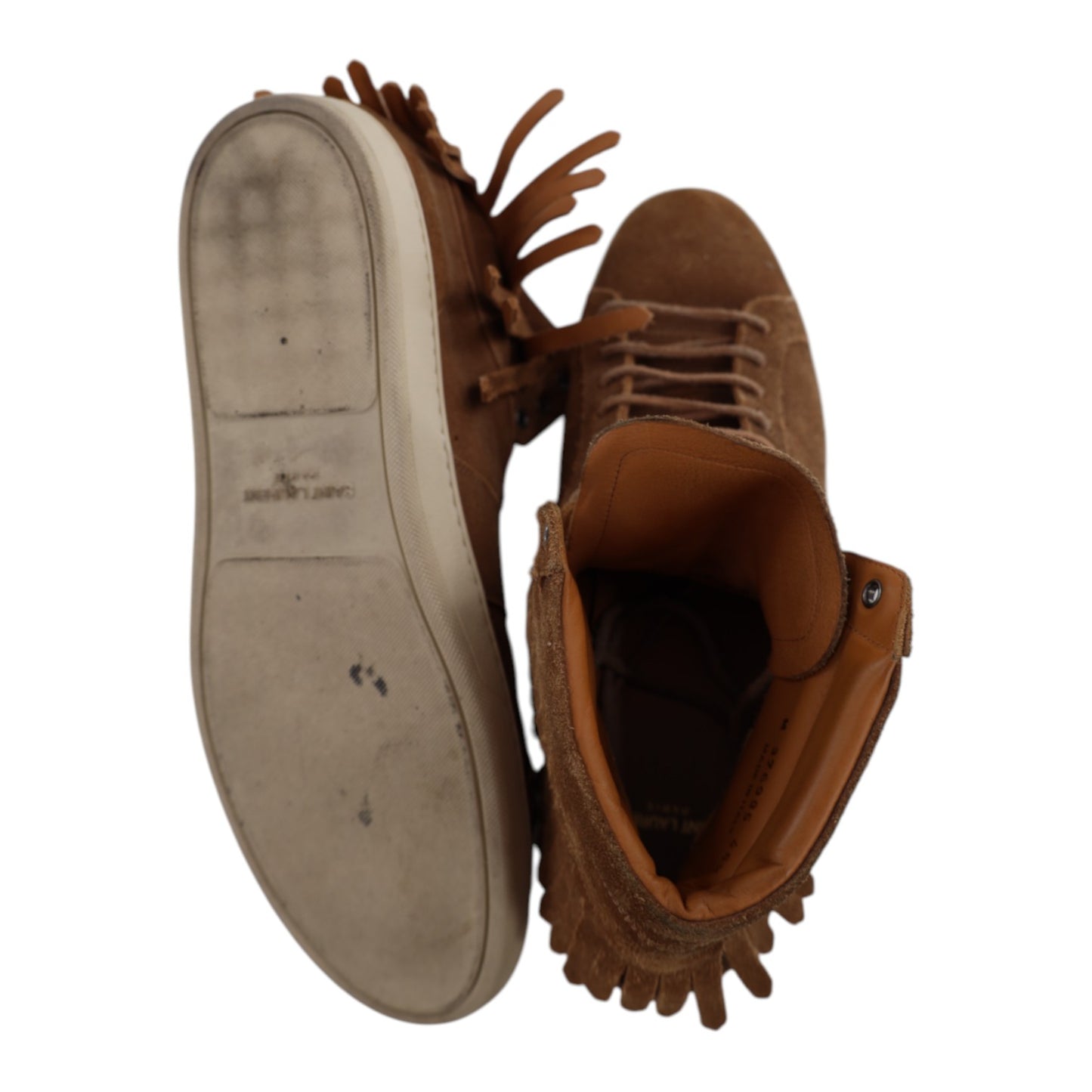 Saint Laurent Fringe Trim Sneakers