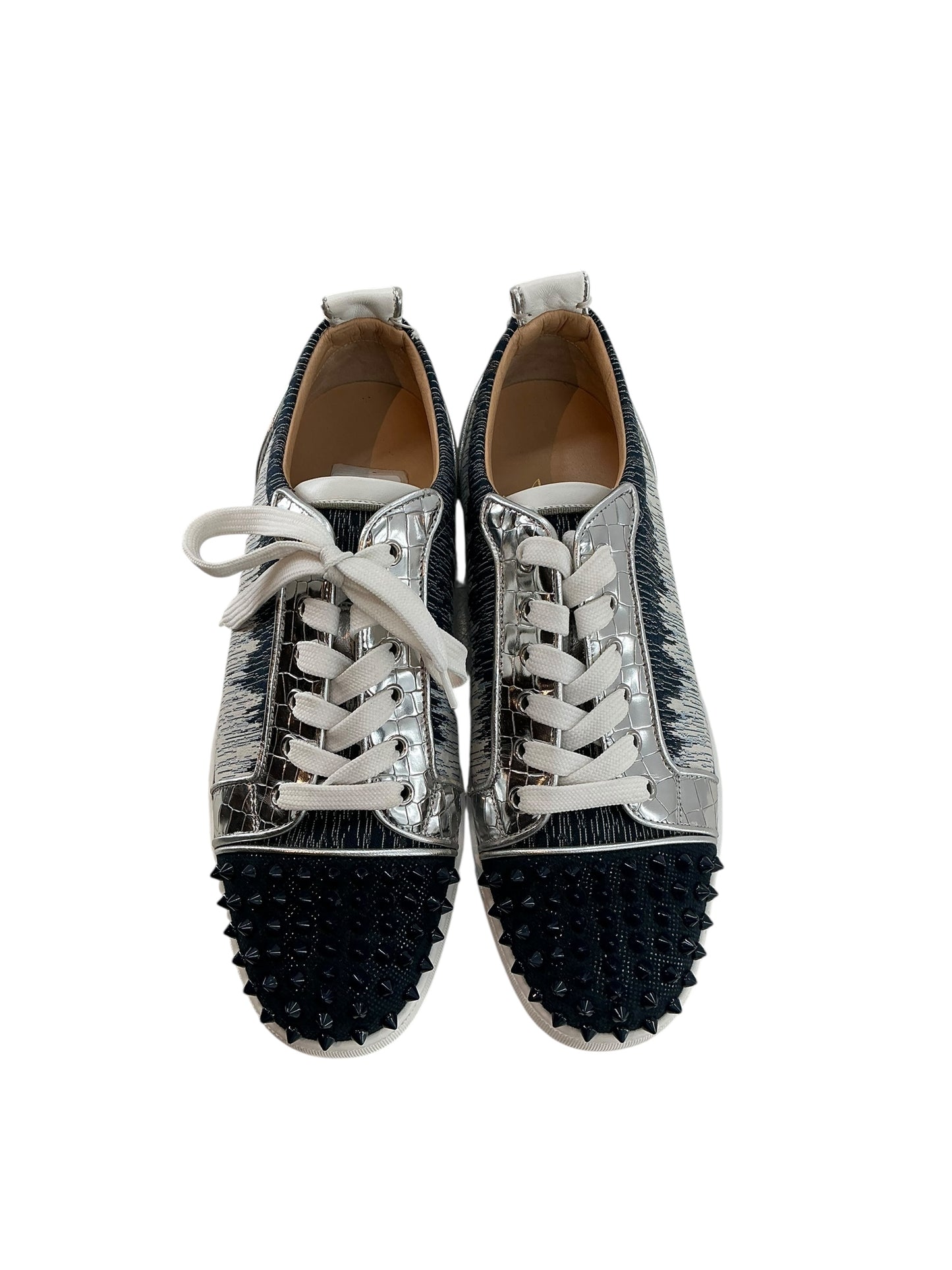 Louboutin Junior Spike Leather Sneakers