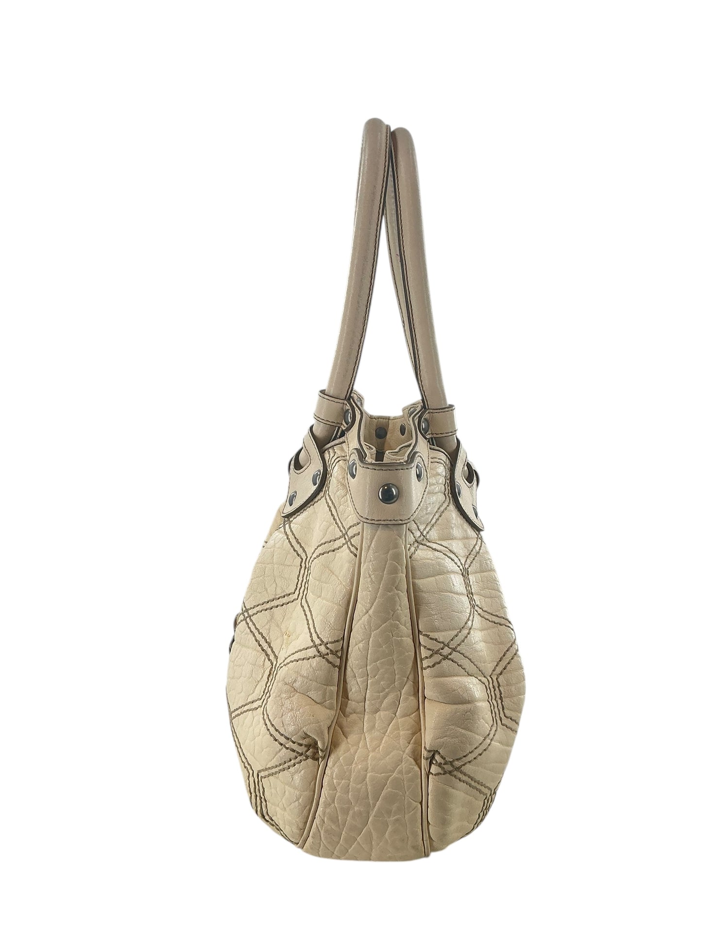 Ferragamo Gancini Leather Stitch Shoulder Bag