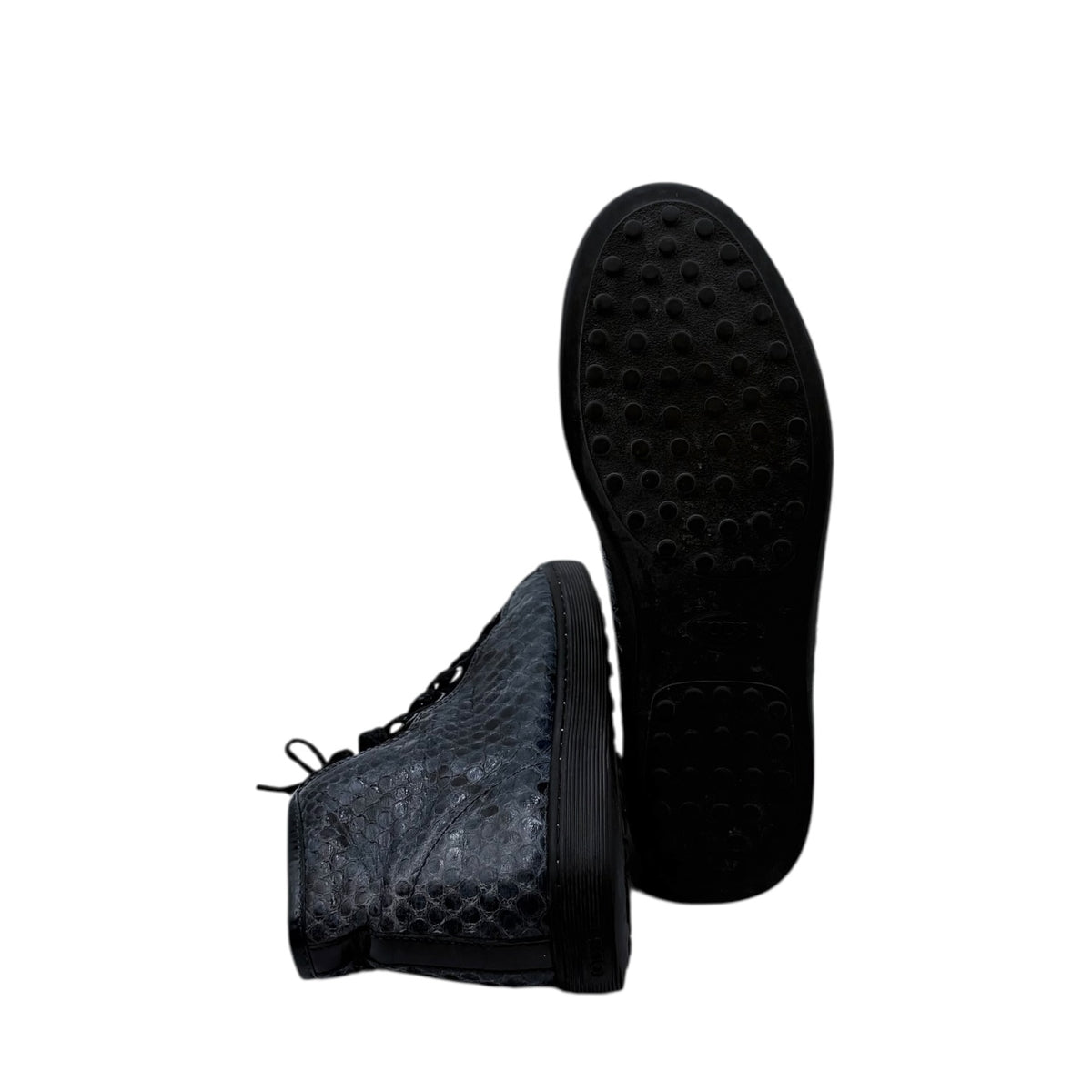 Tod’s Blue Python High Top Sneakers