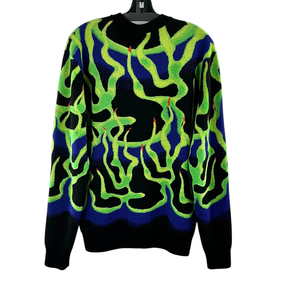 Louis Vuitton Thorn Flames Graphic Jacquard Wool Knit Sweater