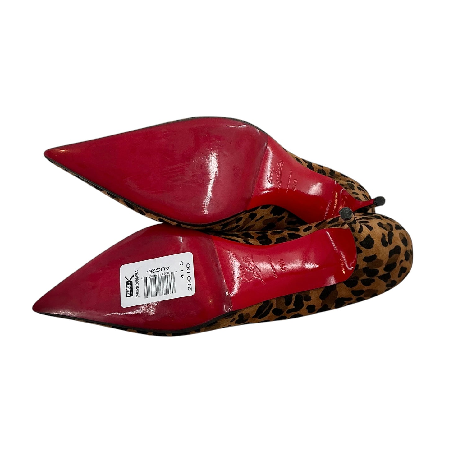 Christian Louboutin Clare Leopard Suede Pointed Toe Heels