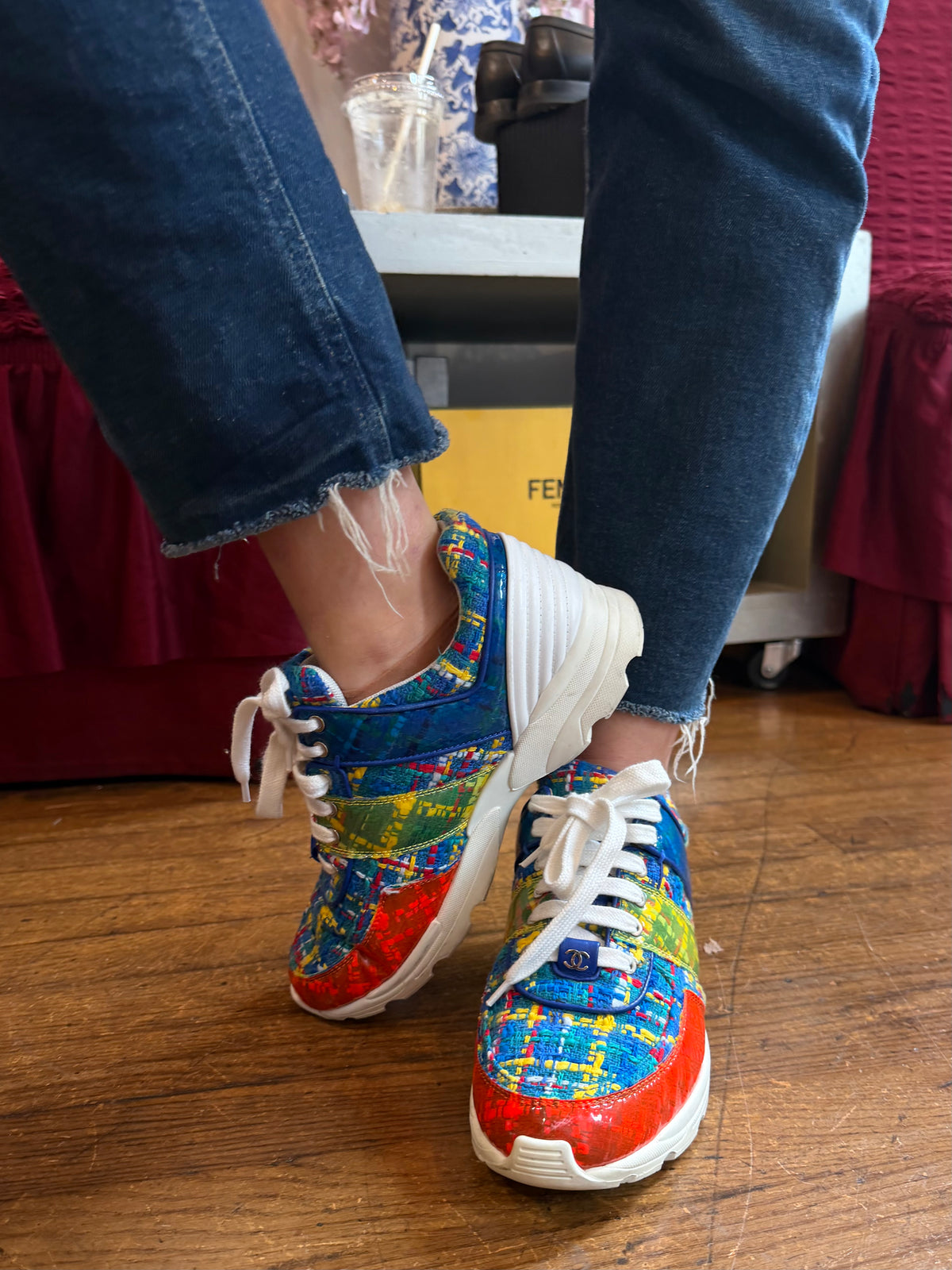 Chanel Tweed Sneakers