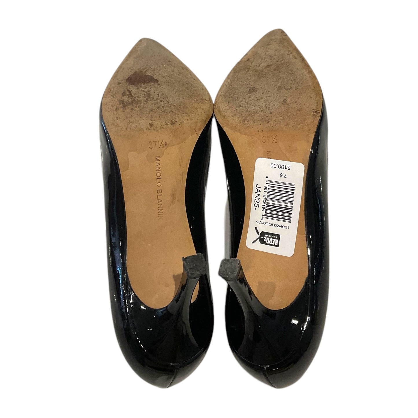 Manolo Black Patent Leather Heels