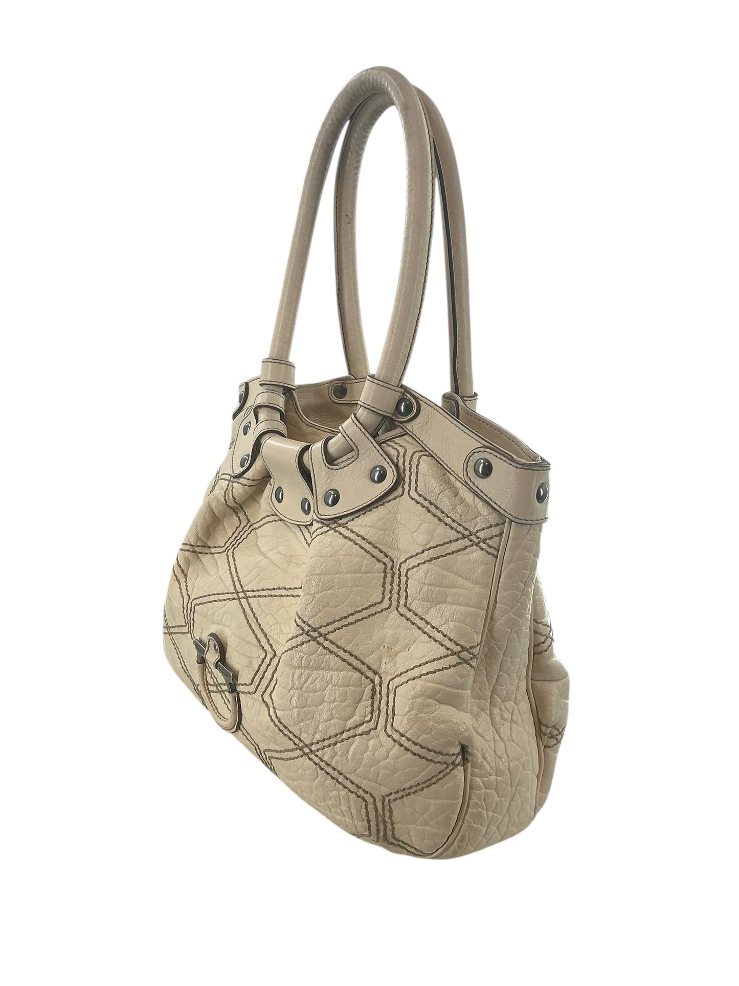 Ferragamo Gancini Leather Stitch Shoulder Bag