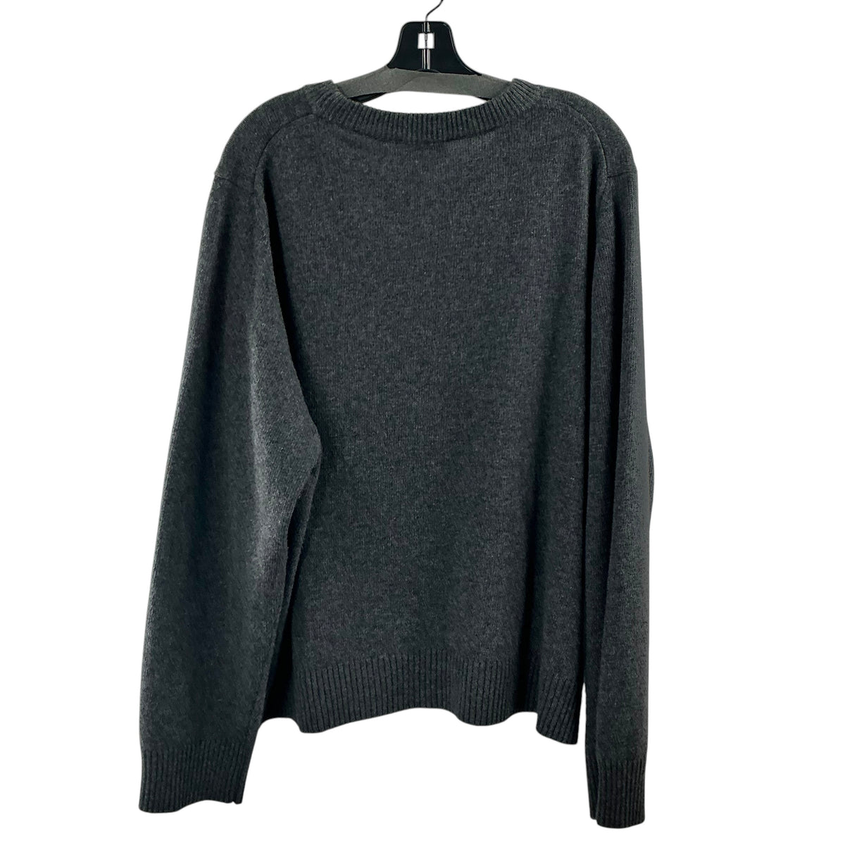 GANNI Dark Grey Graphic Bear Recycled Wool-Blend Sweater