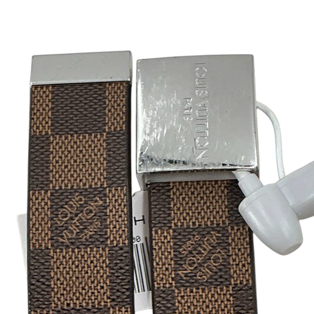 Louis Vuitton Damier Ebene Inventeur Belt - Silver Buckle