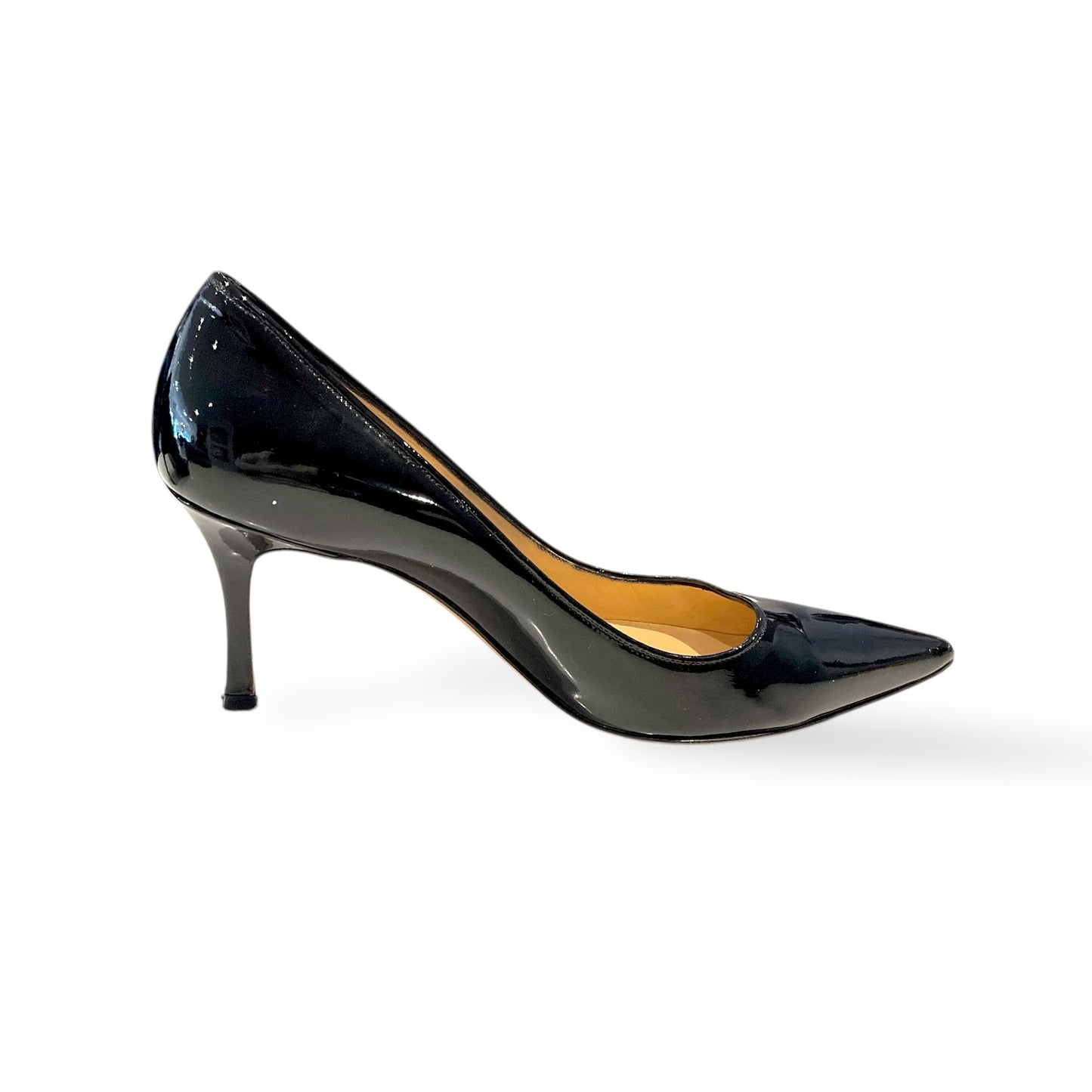 Manolo Black Patent Leather Heels