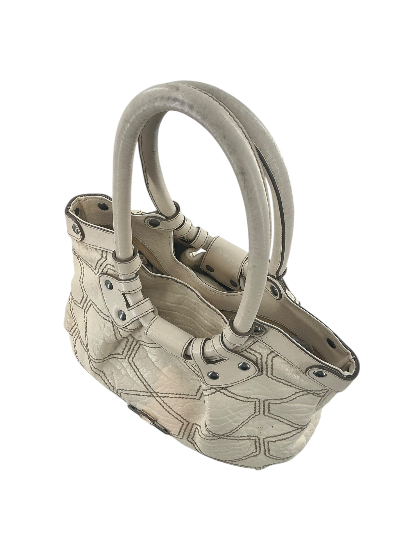 Ferragamo Gancini Leather Stitch Shoulder Bag