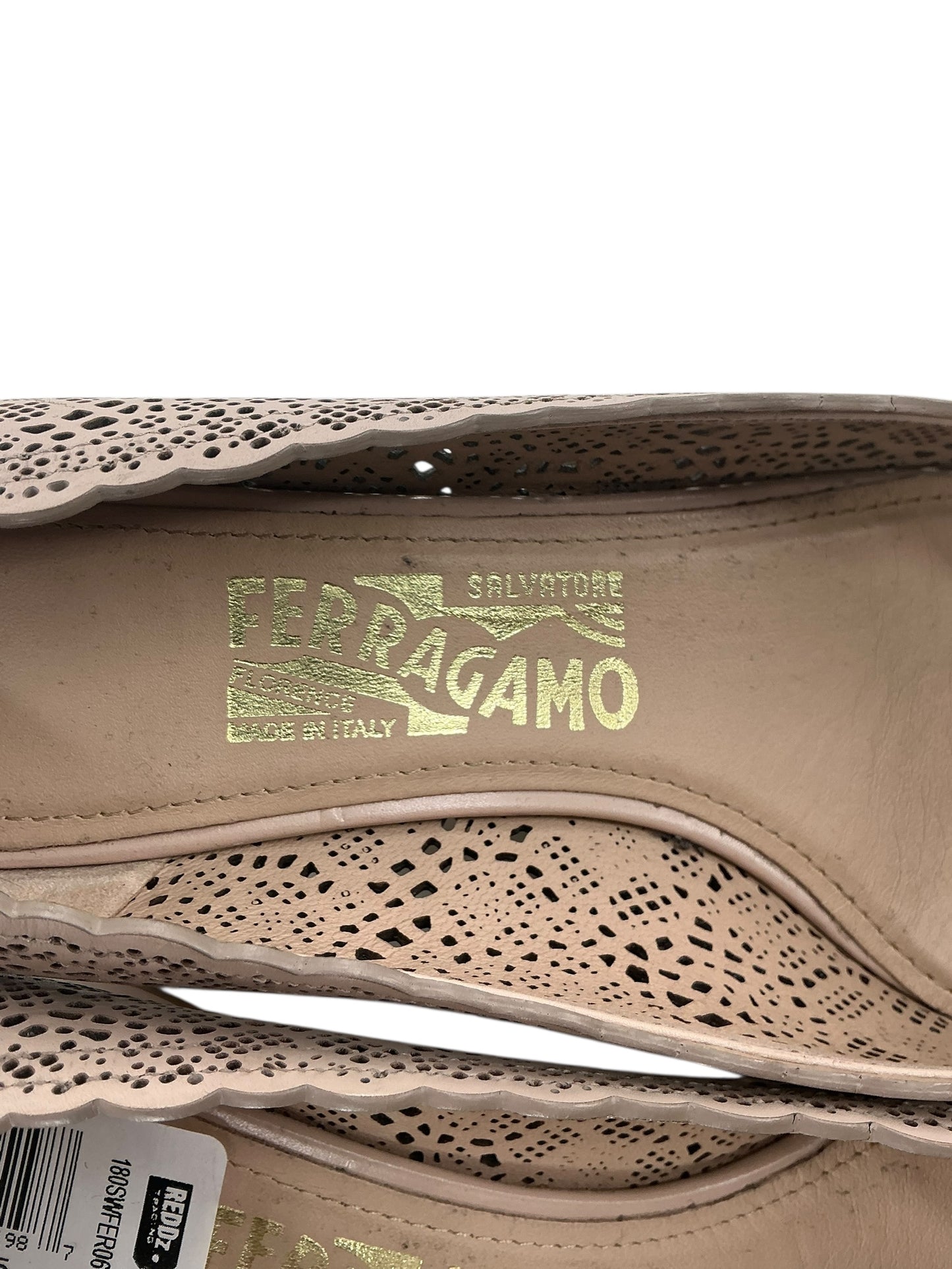 Salvatore Ferragamo Vera Bow Perforated Ballet Flats