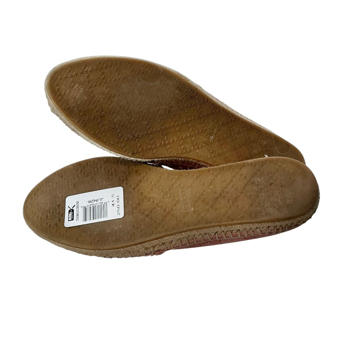 Gucci Pink GG Canvas and Leather Espadrille Flats
