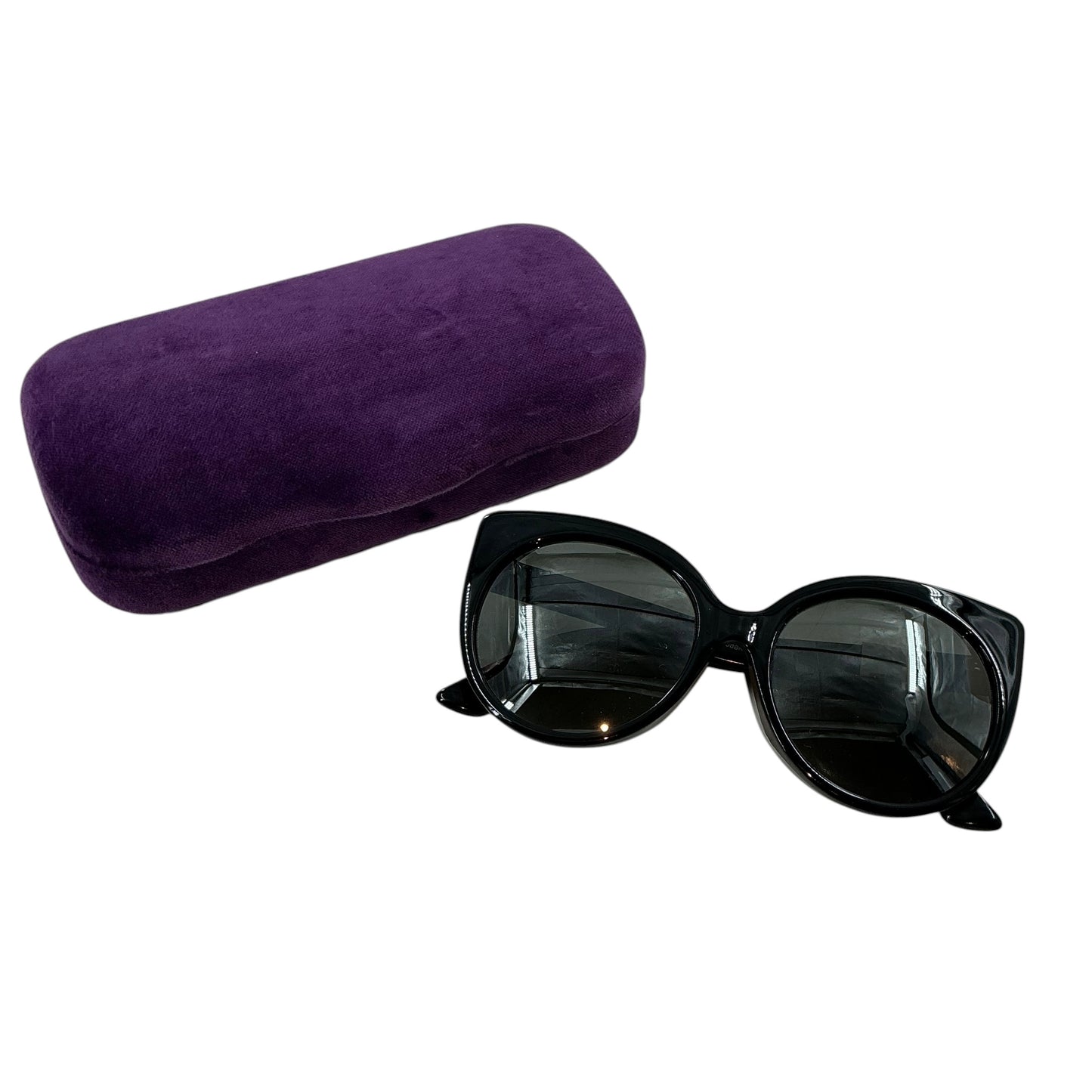 Gucci Women's GG1315S Black/Grey Cat-Eye Sunglasses