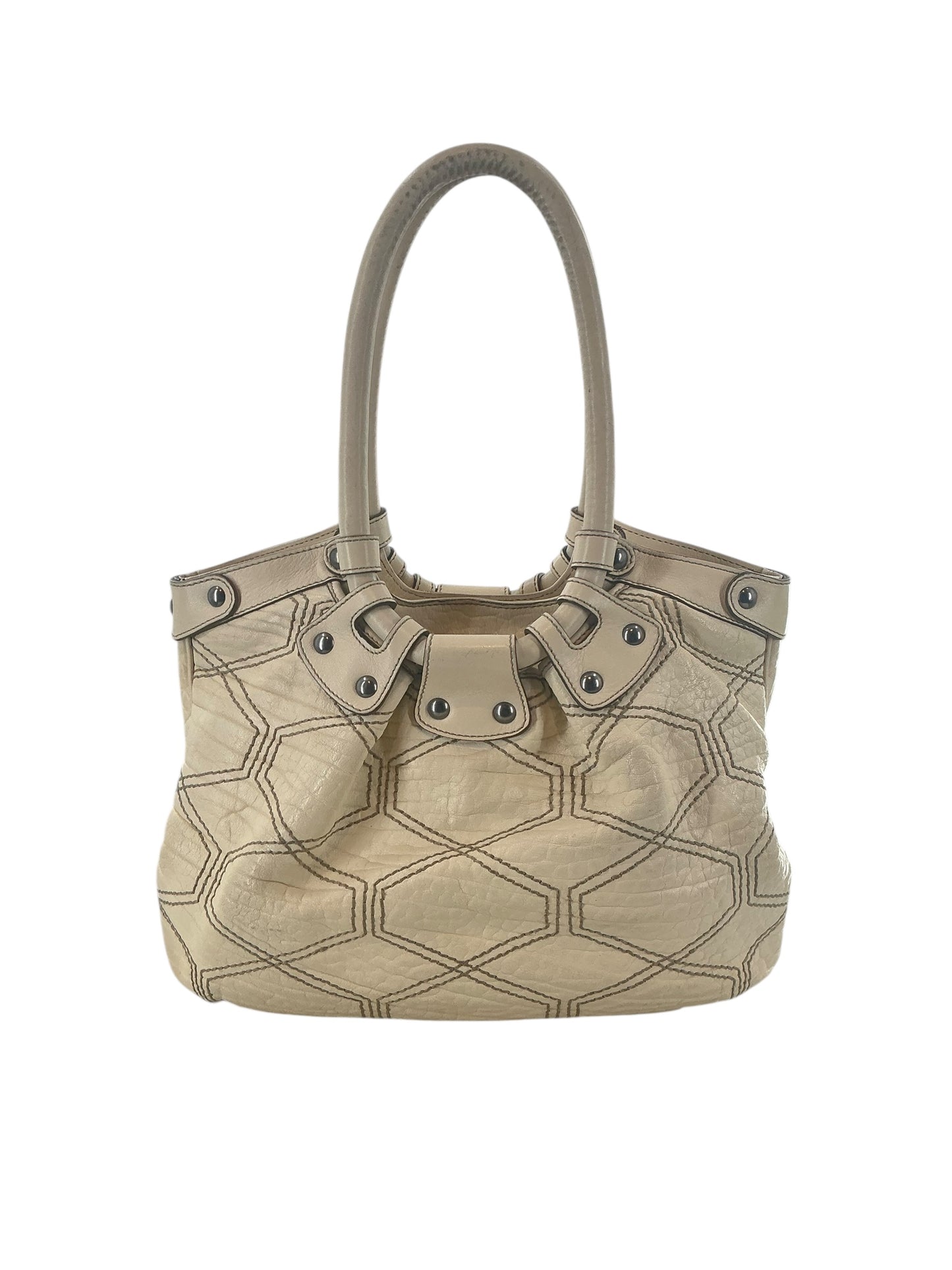 Ferragamo Gancini Leather Stitch Shoulder Bag