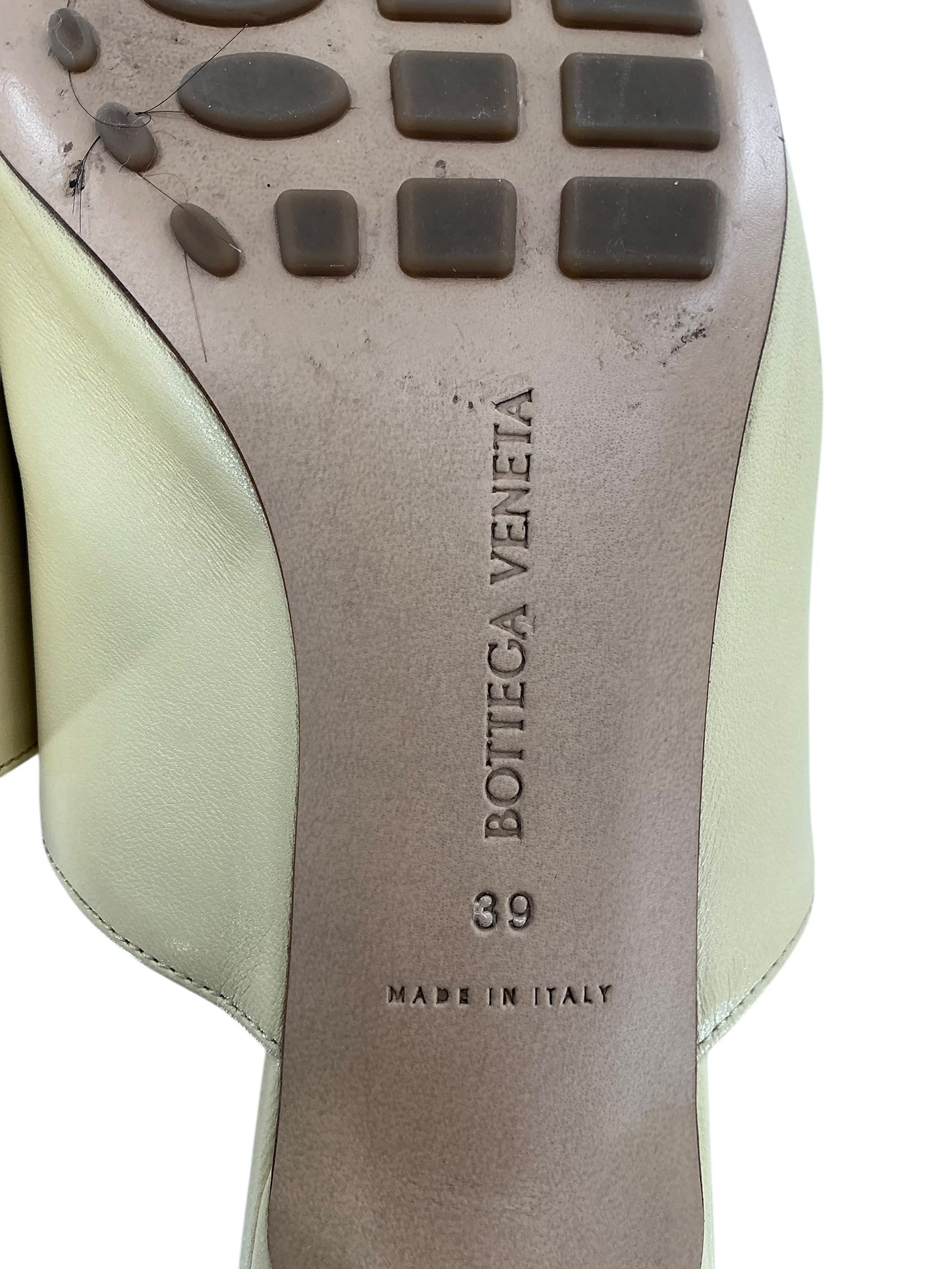 Bottega Veneta Leather Mules/ Kitten Heels