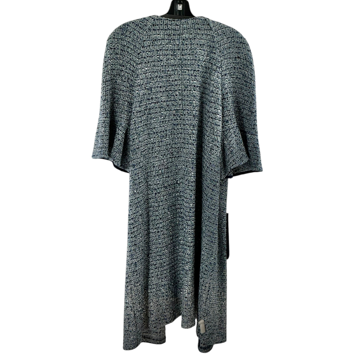 St. John Collection Bouclé Knit Duster Coatigan Jacket Grey