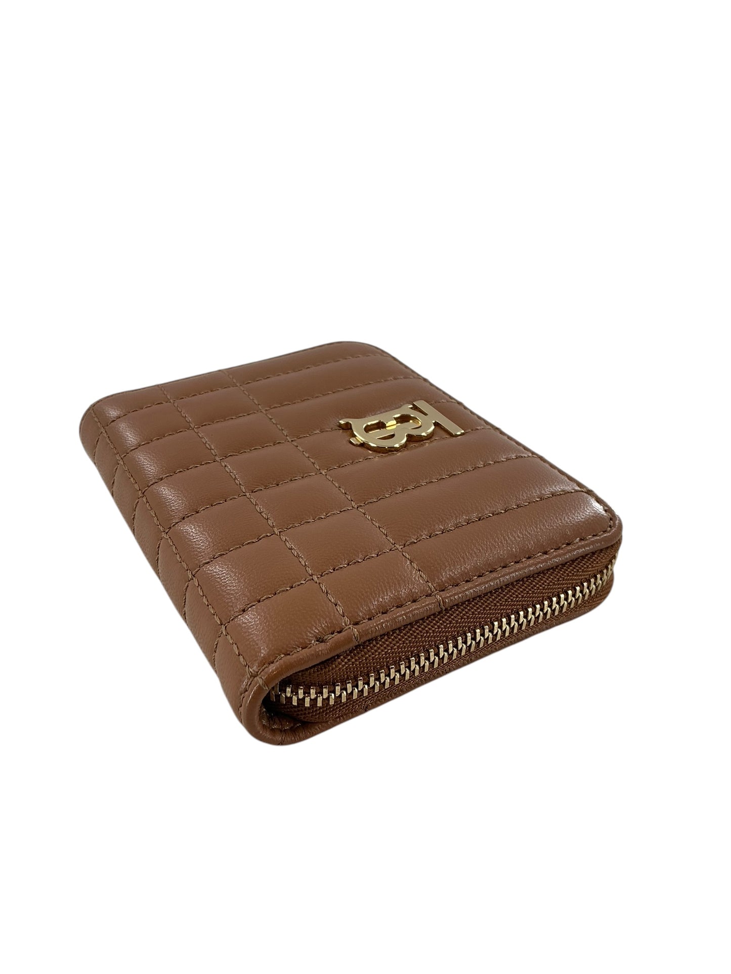 Burberry Leather Zip Around Wallet