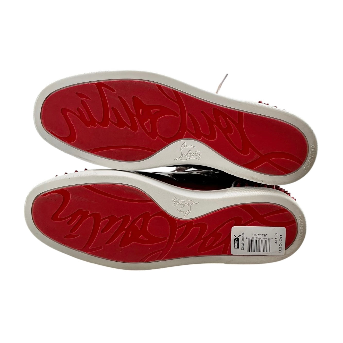 Christian Louboutin Lou Spikes 2 Patent High Top Sneaker