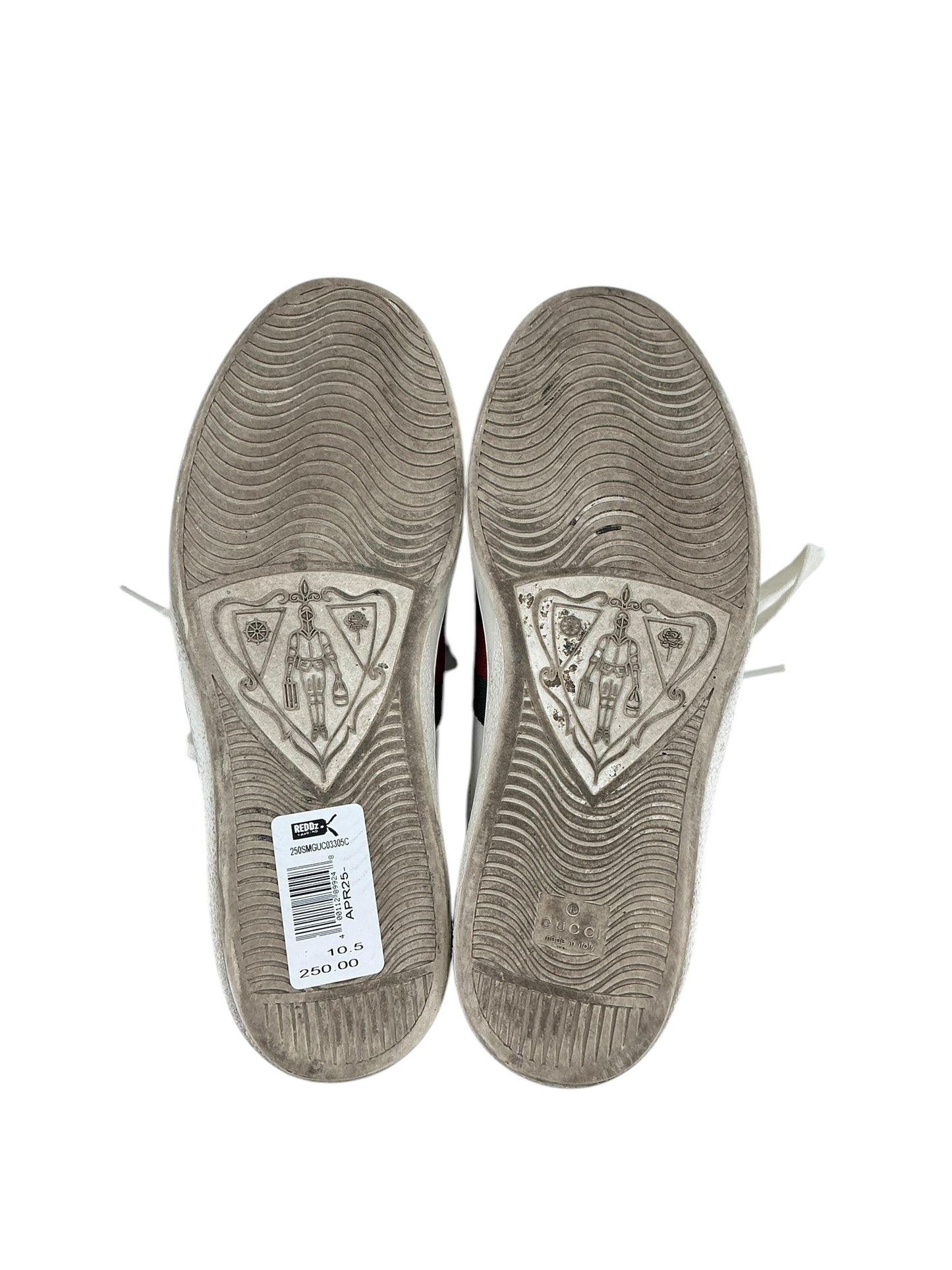 Gucci Mens White Snake Ace Sneakers