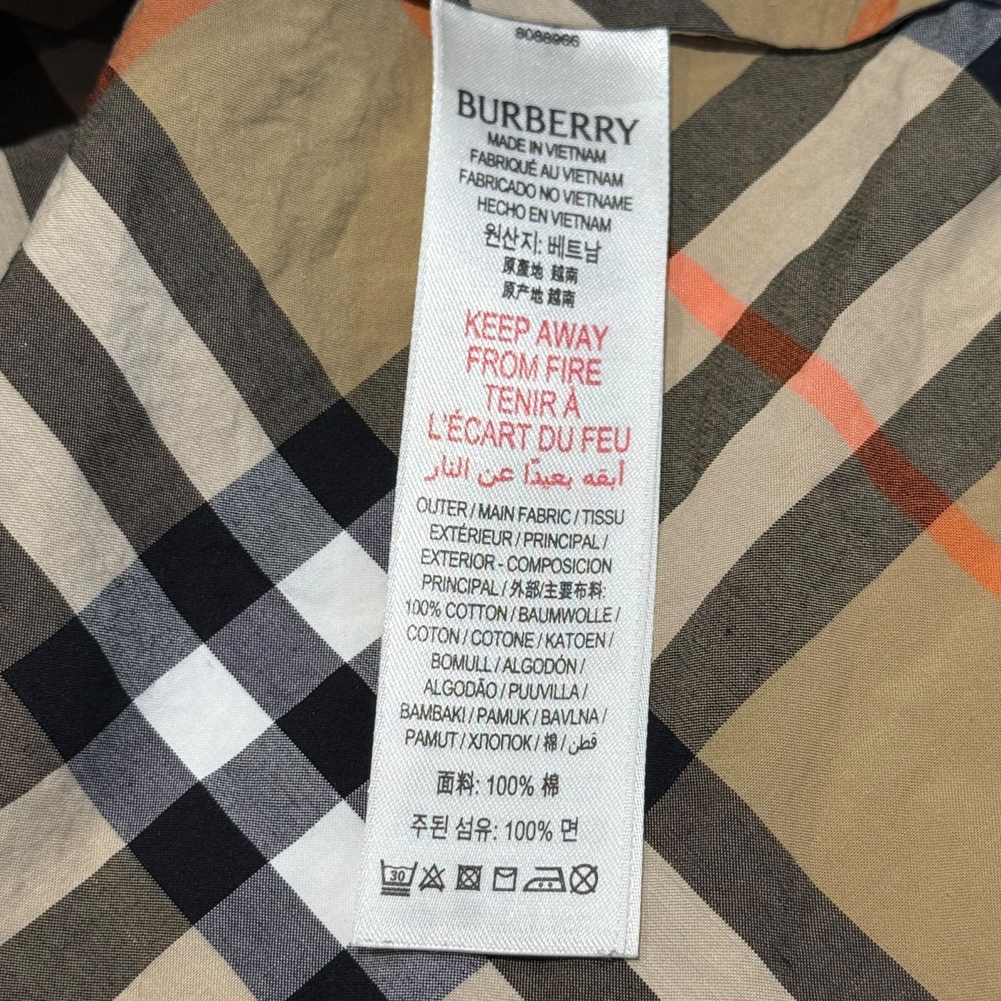 Burberry Check Button Up