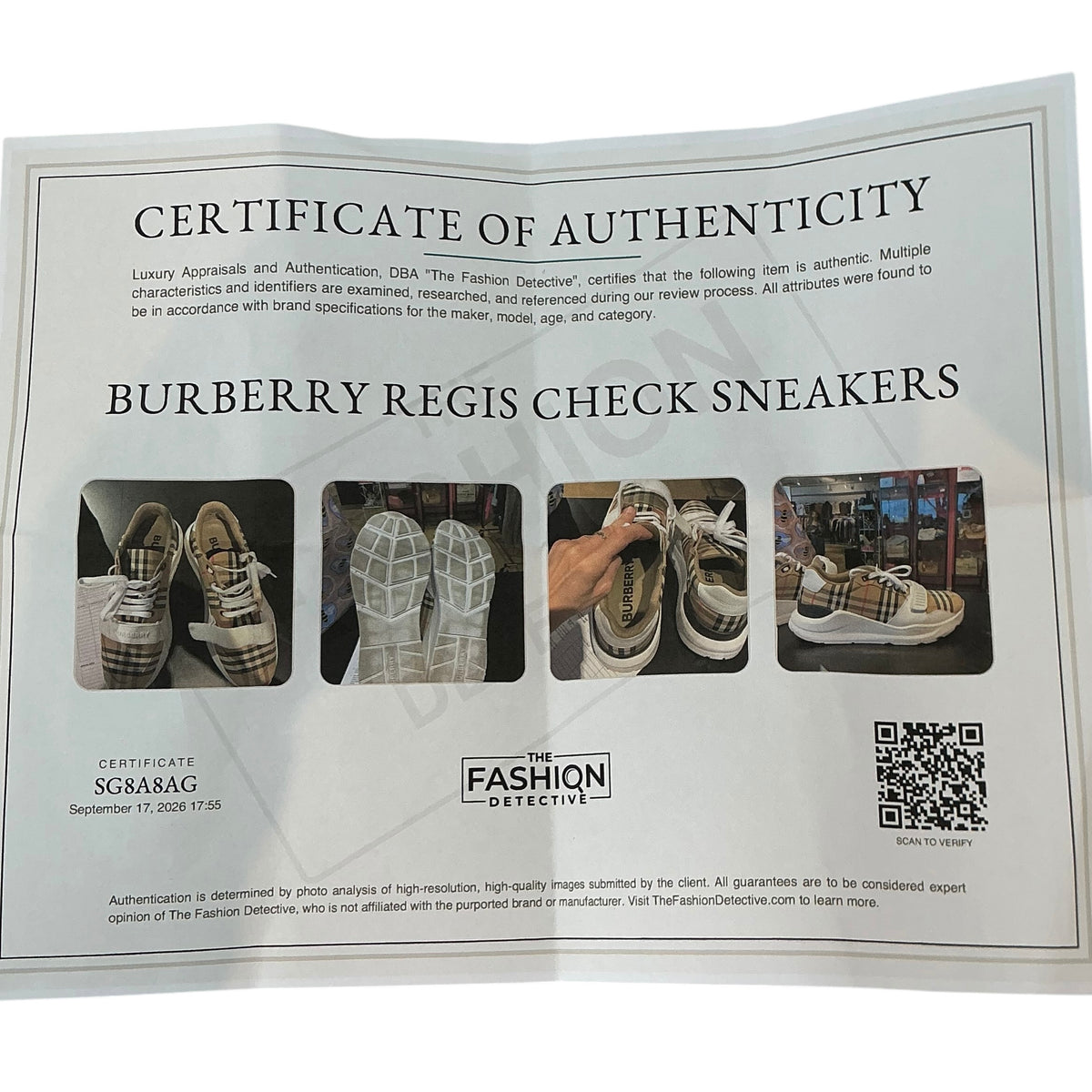 Burberry Regis Vintage Check Low Top Sneakers