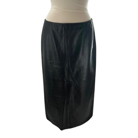 Armani Collezioni Brown Leather Skirt