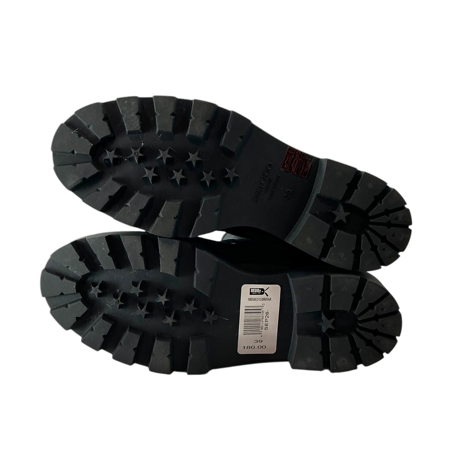 Jimmy Choo Black Biker Rubber Rain Boots