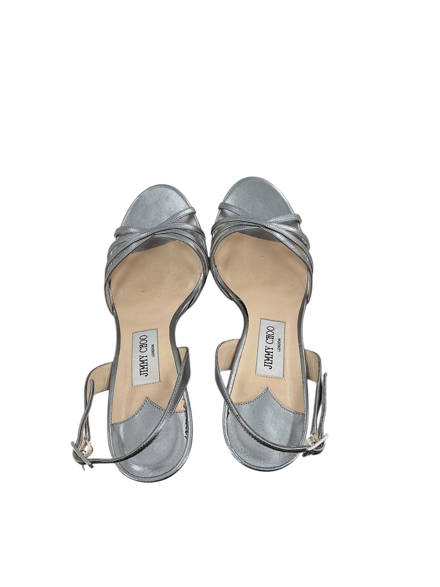 Jimmy Choo Metallic Strappy Slingback Sandals