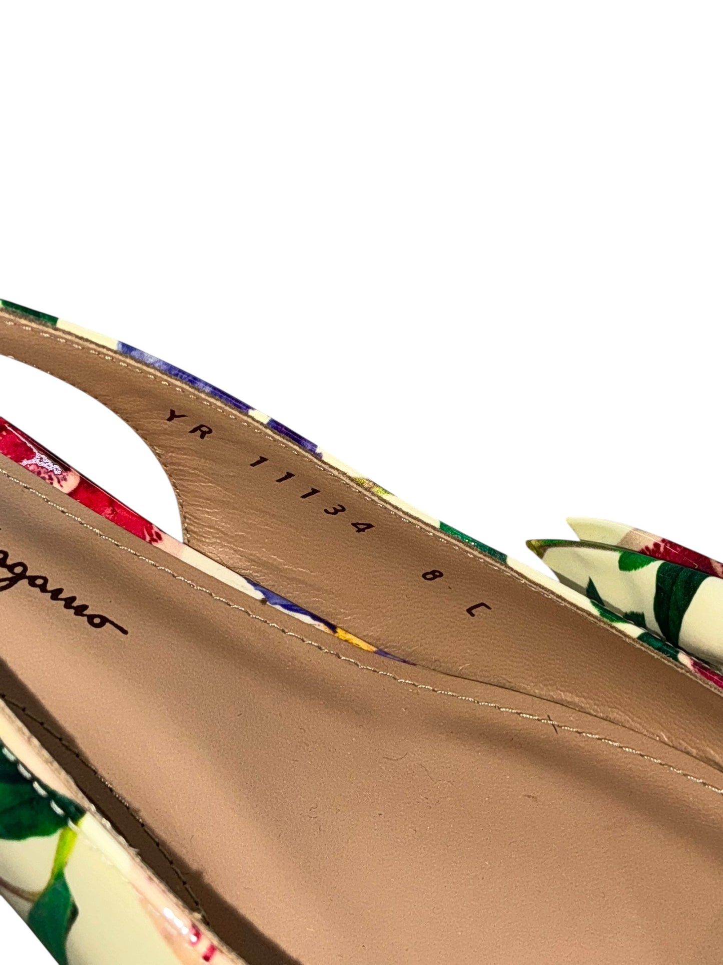Salvatore Ferragamo Peep Toe Kitten Pumps