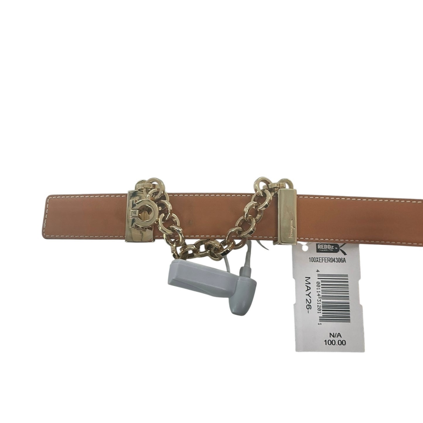 Ferragamo Double Gancini Fixed Leather Belt
